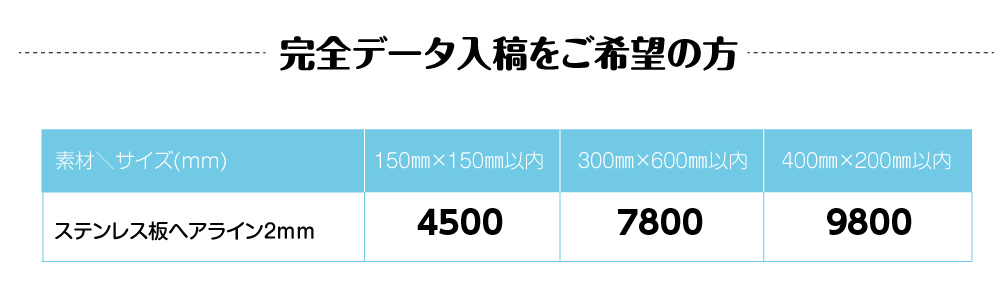 UV印刷加工ステンレスヘアラインプレート看板
